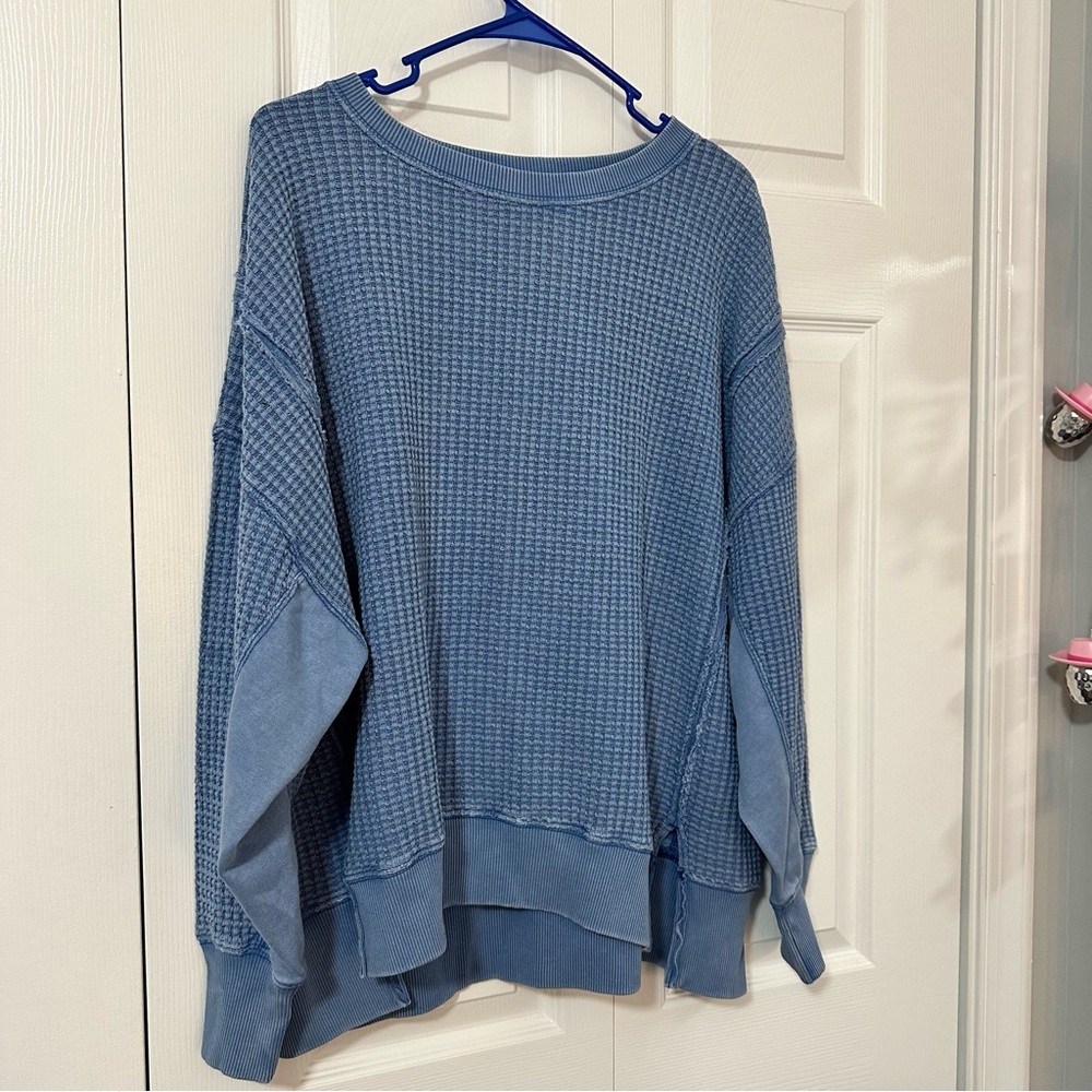 American Eagle Waffle Knit Sweatshirt